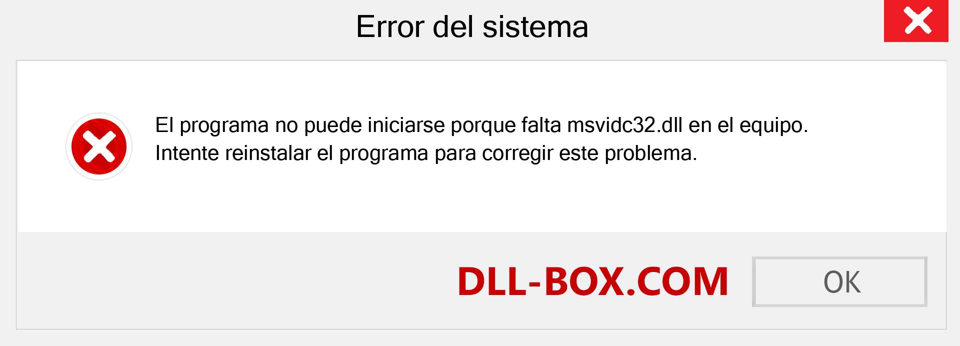 ¿Falta el archivo msvidc32.dll ?. Descargar para Windows 7, 8, 10 - Corregir msvidc32 dll Missing Error en Windows, fotos, imágenes